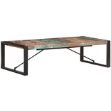  Stolić za kavu 140 x 70 x 40 cm od masivnog obnovljenog drva - Crna 140 x 70 x 40 cm 1 masivno obnovljeno drvo | shoptok.hr