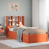 Maison Chic Posteljni okvir - Enojna postelja - Postelja za odrasle brez vzmetnice voščeno rjav 90x200 cm borovina-J8196, (21767100) | Shoptok.si
