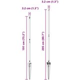  Stebri za ograjo s konico 52 kos Ø32 mm 160 cm Cinkana jeklo | Shoptok.si