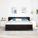  s opruga kutije s uzglavljem Crna 180 x 200 cm Baršun | shoptok.hr
