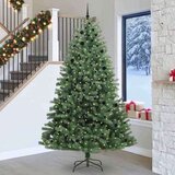 vidaXL Umjetno božićno drvce s nogom Zelena 270 cm PVC i metal | shoptok.hr