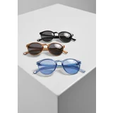 Urban Classics Cypress 3-Pack Sunglasses Black+Brown+Blue