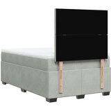 vidaXL Krevet s oprugama i madracem svjetlosivi 120x190 cm baršunasti | shoptok.hr