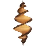 Drvena spirala za vjetar, žuta 100cm
