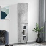vidaXL Visoka omara betonsko siva 34,5x34x180 cm inženirski les | Shoptok.si