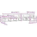  Set vanjskih sofa s jastukom 6 pcs Bijela i crna | shoptok.hr
