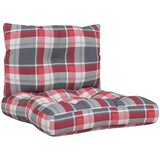  Jastuci za palete 2 kom crveni karirani od tkanine | shoptok.hr