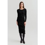 Legendww crna rebrasta midi haljina | ePonuda.com