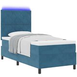 Box spring krevet Tamno plava 90 x 200 cm Baršun | shoptok.hr