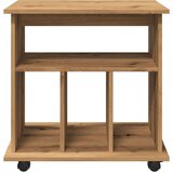 vidaXL Omarica na kolesih artisan hrast 60x45x60 cm inženirski les | Shoptok.si