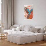  Plakat - Exotic Wings - parrot among abstract leaf patterns 40x60 Bez okvira s margom | shoptok.hr