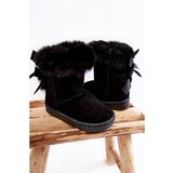 Kesi Children's Insulated Snow Boots With Bows black Funky | shoptok.hr