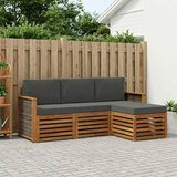 Set vanjskih sofa 4 kom. Prirodna i antracit Smeđa | shoptok.hr