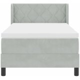  s opruga kutije Svijetlo siva 200 x 90 cm Baršun | shoptok.hr