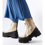 Gemre Beige women's ankle boots with a thick sole and zipper Morley | shoptok.hr