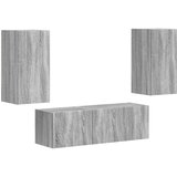  Set zidnog ormarića za TV 4 pcs Siva Sonoma Konstruirano drvo | Eponuda.ba