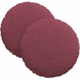  Jastučići za sjedenje 2 pcs Vinska crvena Ø30 x 13 cm tkanina | shoptok.hr