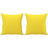  Kavč trosed z blazinami svetlo rumen 180 cm blago | Shoptok.si