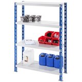 eurokraft basic univerzalen sestavljiv regal, stabilen, polica iz jeklene pločevine, vxšxg 1508 x 1050 x 400 mm, osnovni regal | Shoptok.si