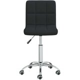 vidaXL Okretna blagovaonska stolica od tkanine crna | shoptok.hr