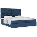  Otomanski okvir kreveta s madracima plavi 200x200cm tkanine | shoptok.hr