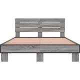  Okvir kreveta boja hrasta 140x200cm konstruirano drvo i metal | shoptok.hr