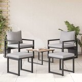  Vrtni namještaj 4 pcs 2-Broj sjedala Svijetlo siva Poliester | shoptok.hr