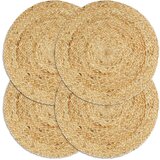 vidaXL podmetači 4 kom obični/prirodni 38 cm okrugli od jute | shoptok.hr