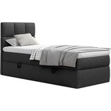 MID.YOU POSTELJA Z VZMETNICO 90 cm x 200 cm , les, tekstil, leseni material črna | Shoptok.si