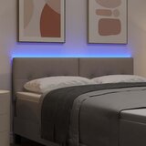  LED glava kreveta s LED trakama Sivo-smeđa 160 cm tkanina | shoptok.hr