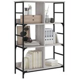 vidaXL Knjižna polica siva sonoma 78,5x33x117,5 cm inženirski les | Shoptok.si