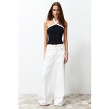 Trendyol Black Color Blocked Barter Neck Unit Ribbed Stretch Knitted Blouse | shoptok.hr
