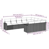 vidaXL 10-dijelni set vrtnih sofa s jastucima bež od poliratana | shoptok.hr