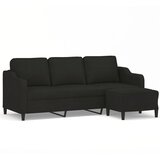 Maison Chic kavč - Sofa - Kanape s stolčkom za noge črn 180 cm blago, (21727430) | Shoptok.si