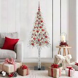 vidaXL Božično drevo med 150 LED z stojalom Bela 150 cm PE in jeklo | Shoptok.si