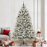  Umjetno božićno drvce Zelena i bijela 240 cm PVC i metal | Eponuda.com