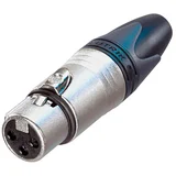 3-pinski XLR ženski kabelski priključek Nikeljsko ohišje NC3FXX, Črna, (5000218669)