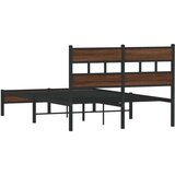 vidaXL Okvir kreveta bez madraca smeđa boja hrasta 120 x 200 cm drveni | shoptok.hr