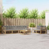  Set vanjskih sofa 6 kom. Bijela i svjetlosiva | shoptok.hr