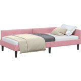vidaXL Krevetni okvir sa kutnim dizajnom Ružičasta 90 x 200 cm | shoptok.hr