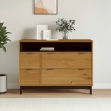 vidaXL Predalnik FLAM 110x40x80 cm trdna borovina Cene