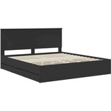  Konstrukcija postelje Črna 180 x 200 cm Inženirsko leseno, (5000121292) | Shoptok.si