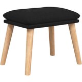  Stolica za opuštanje s tabureom od tkanine crna | shoptok.hr