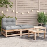  Vrtna sofa bez naslona za ruke s jastucima i tabureima | shoptok.hr