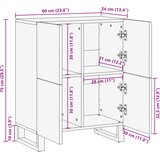  Komoda od masivnog drva bagrema 60 x 34 x 75 cm | shoptok.hr