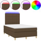  box spring s madracem LED tamnosmeđi 120x200 cm tkanina | shoptok.hr