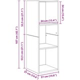  Set TV komoda Zidne 4 pcs Umjetnički hrast 37 x 37 x 107 cm | shoptok.hr