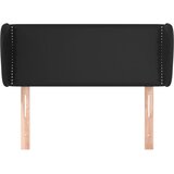  Uzglavlje s ušima crno 83x23x78/88 cm od umjetne kože | shoptok.hr