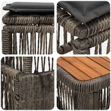  Komplet za jedilnico v vrtu 3 pcs Siva in temno siva poli ratan, (5000301171) | Shoptok.si