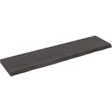 vidaXL Zidna polica tamnosmeđa 160x40x(2-6) cm od obrađene hrastovine Cijene